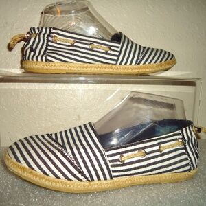 Nautica Women's Rudder Striped Espadrille Flats Size-7.5/38.5